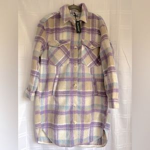 Long XL Blank NYC Shacket with side pockets!